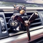 Cute Bear Pilot Car Air Freshener – Cute Propeller Car Vent Diffuser with 2 Free Fragrances