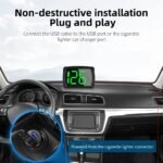 TARREETRRA Car HUD Digital Speedometer – USB Powered, Plug & Play, High Visibility Display