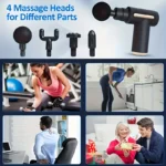 Portable Mini Massage Gun with 4 Heads – 6 Speed Levels, USB Rechargeable- trendlymart (17)