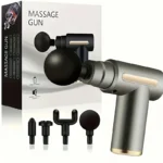 Portable Mini Massage Gun with 4 Heads – 6 Speed Levels, USB Rechargeable- trendlymart (17)