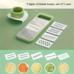 7-in-1 Multifunctional Vegetable Slicer & Grater Set – Manual Kitchen Cutter for Potatoes, Carrots, Cucumbers