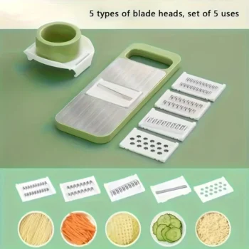 7-in-1 Multifunctional Vegetable Slicer & Grater Set – Manual Kitchen Cutter for Potatoes, Carrots, Cucumbers