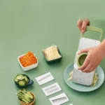 7-in-1 Multifunctional Vegetable Slicer & Grater Set – Manual Kitchen Cutter for Potatoes, Carrots, Cucumbers -trendlymart (14)
