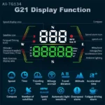 G21 GPS Head Up Display (HUD) – Digital GPS Speedometer MPHKMH with Overspeed Alarm & Compass -trendlymart (4)