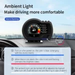 P6 OBD2 Car Head Up Display (HUD) – GPS Digital Speedometer & Multi-Function Smart Gauge with RPM, Temperature & Alarm System -trendlymart (11)