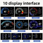 P6 OBD2 Car Head Up Display (HUD) – GPS Digital Speedometer & Multi-Function Smart Gauge with RPM, Temperature & Alarm System -trendlymart (11)