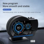 P6 OBD2 Car Head Up Display (HUD) – GPS Digital Speedometer & Multi-Function Smart Gauge with RPM, Temperature & Alarm System -trendlymart (11)