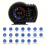 P6 OBD2 Car Head Up Display (HUD) – GPS Digital Speedometer & Multi-Function Smart Gauge with RPM, Temperature & Alarm System -trendlymart (11)